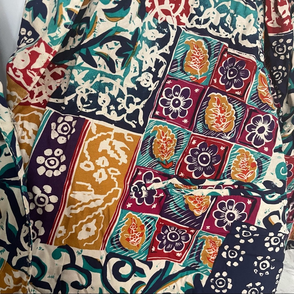 Requirements Colorful Patchwork Print Blazer Sz 10 - image 5